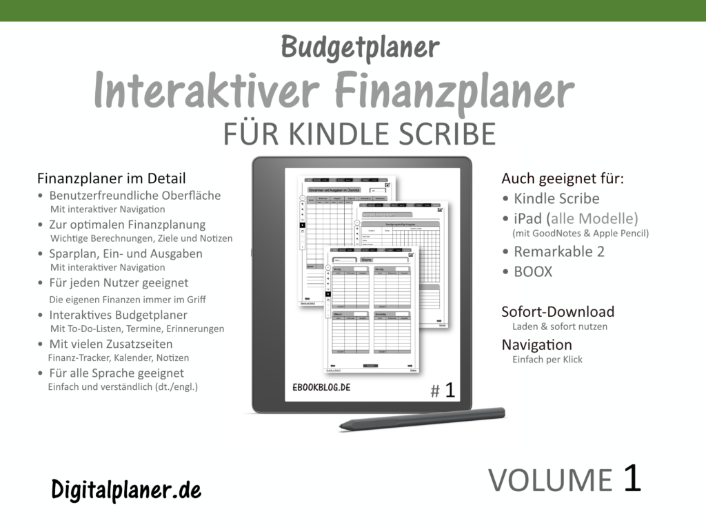 Finanzplaner Kindle Scribe