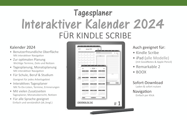 Kalender 2024 Kindle Scribe